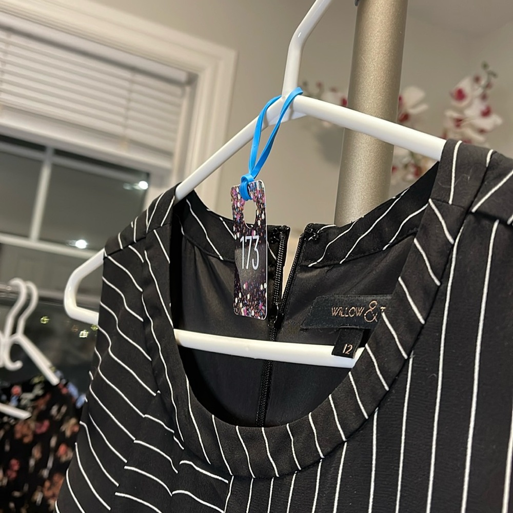 Black Pinstripe Women's Dress - Classic Workwear